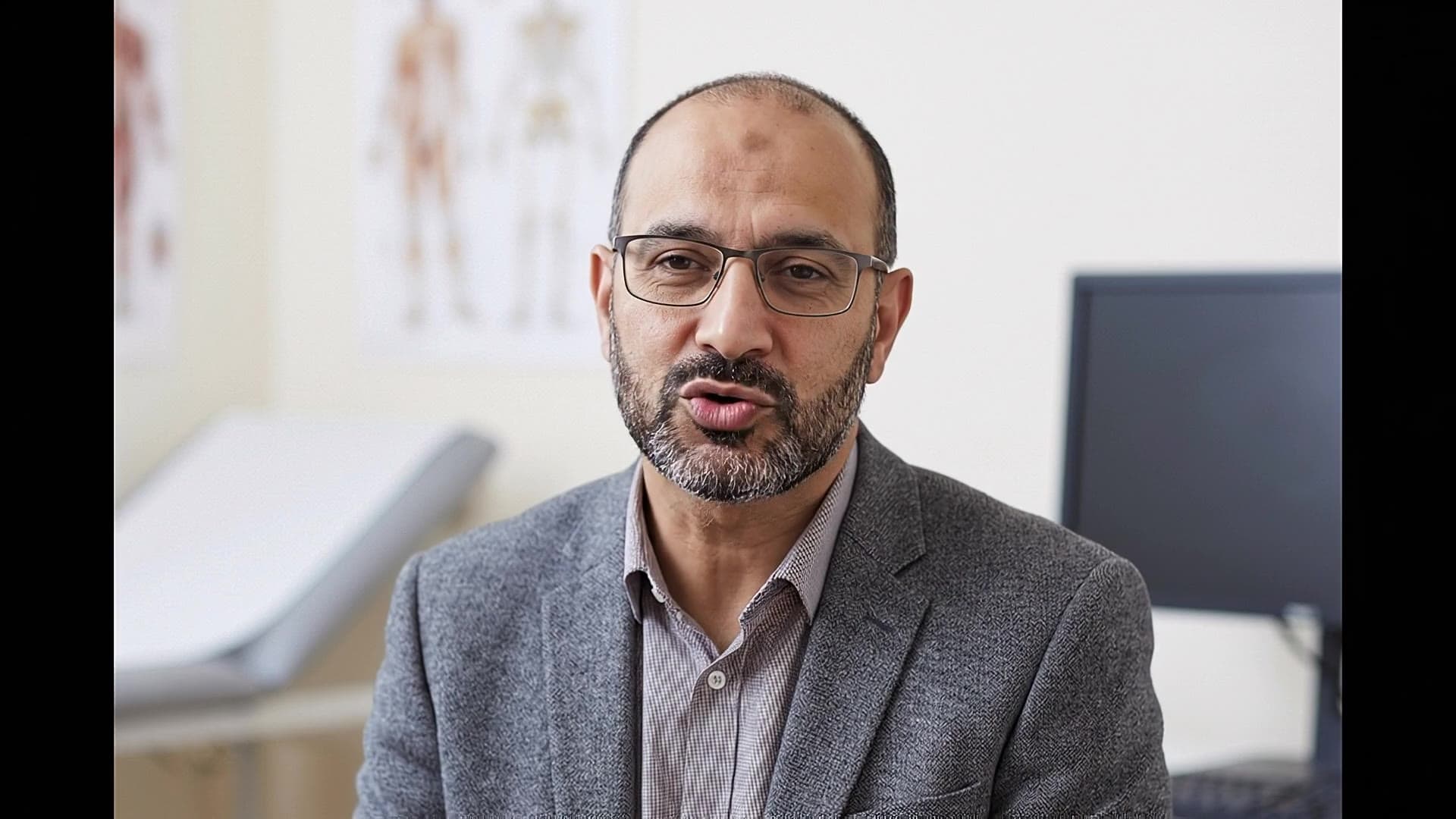 Ahmed Khan — Middle-aged Middle Eastern man, glasses