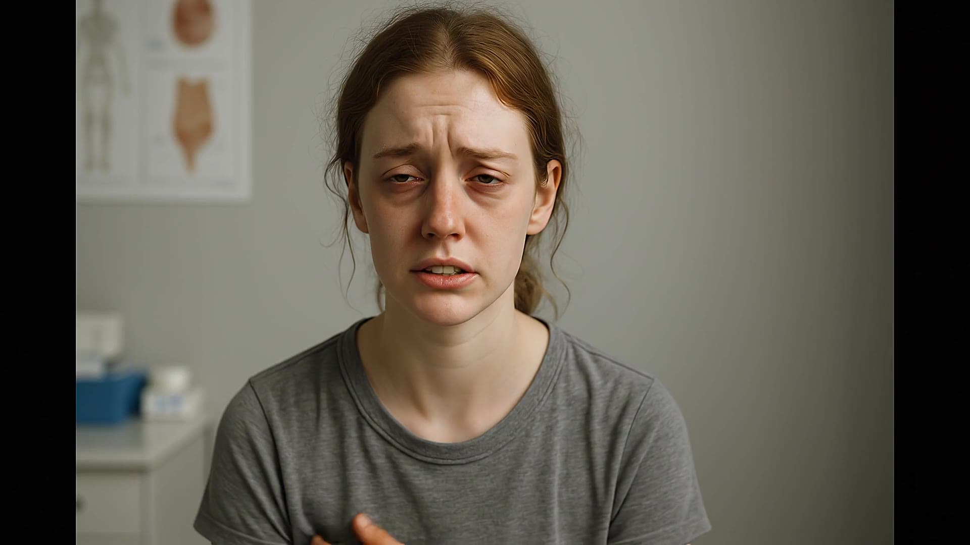 Sarah O'Connor — Young white woman, clinical room