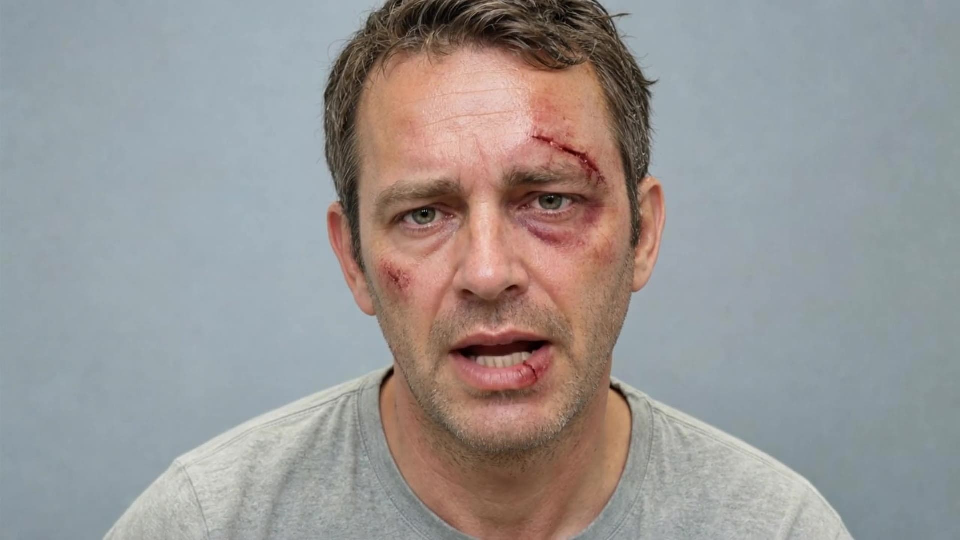 Tom Bradley — Middle-aged white man, facial trauma